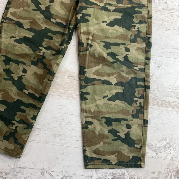 We The Free Free People Remy Camo High Waisted Wide Leg Jeans - Picture 10 of 16